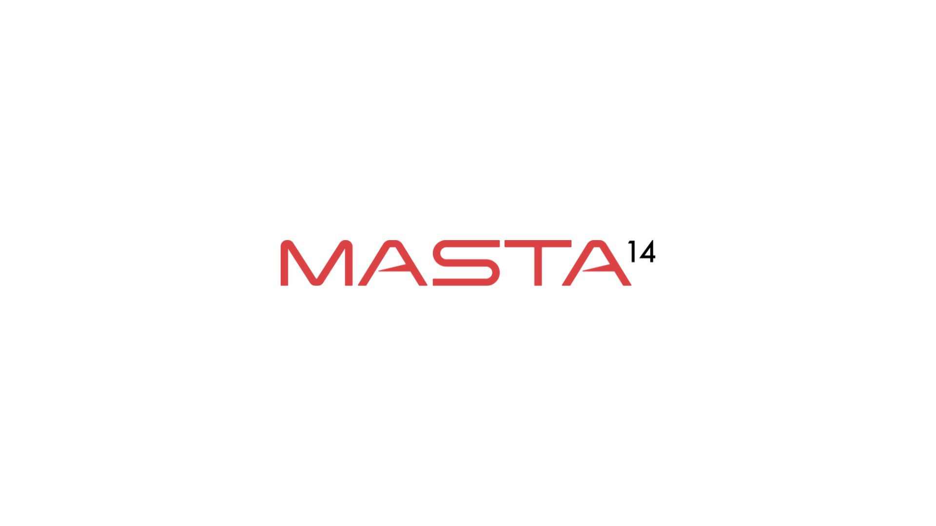 MASTA 14 logo in red and black.